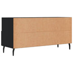 Meuble TV Bas Noir Mat et Métal - 102 cm-Mon Meuble TV-Gris béton-1-8