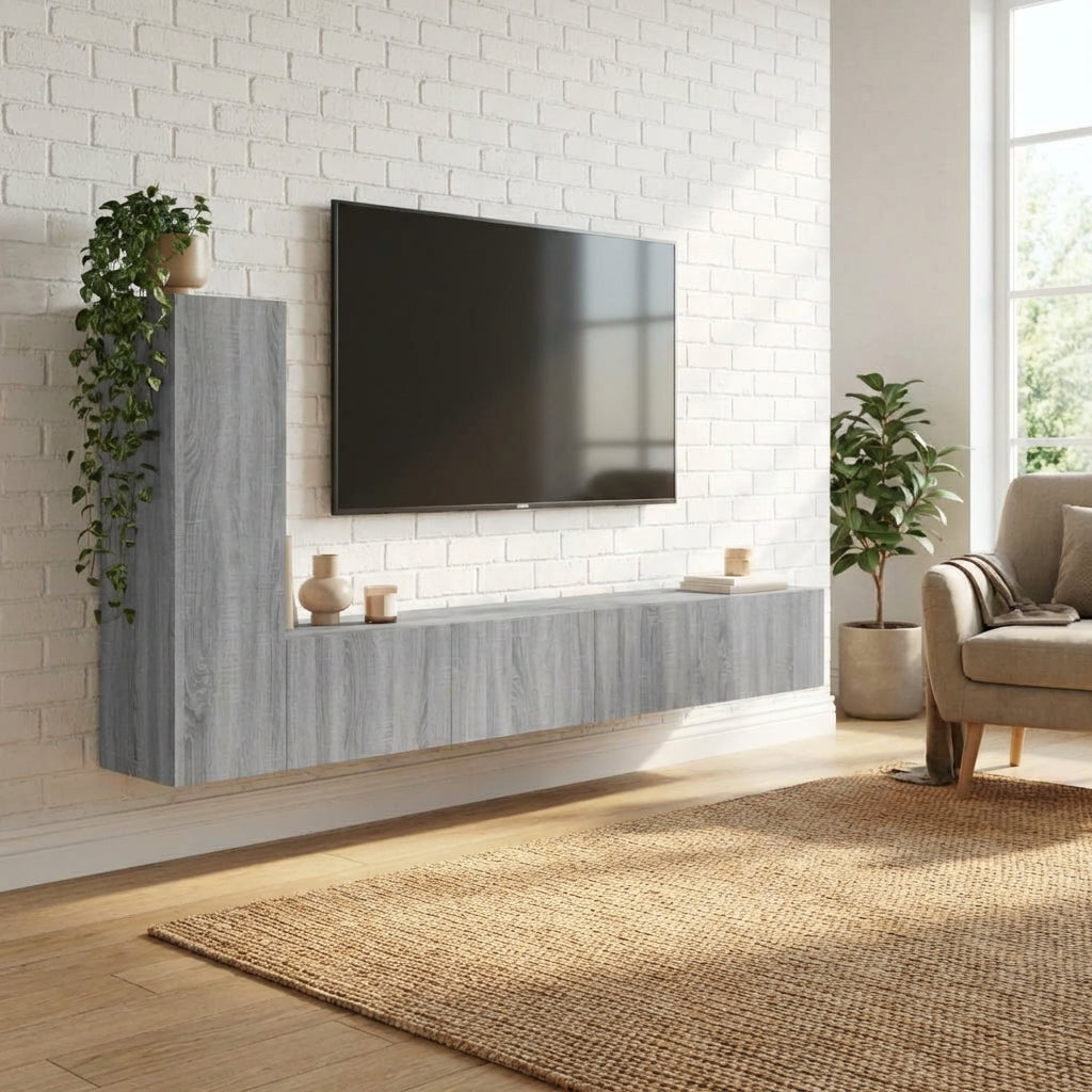 meuble-tv-bas-suspendu-effet-sonoma-gris-3-pieces-decor