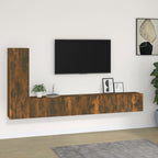 Meuble TV Bas Suspendu Effet Sonoma Gris - 3 Pièces-Mon Meuble TV-Chêne fumé-100 cm-3-16