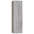 Meuble TV Bas Suspendu Effet Sonoma Gris - 3 Pièces-Mon Meuble TV-Chêne noir-80 cm-4-7