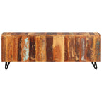 Meuble TV Bas Vintage en Bois de Récupération - 110 cm-Mon Meuble TV-2