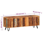 Meuble TV Bas Vintage en Bois de Récupération - 110 cm-Mon Meuble TV-6