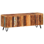 Meuble TV Bas Vintage en Bois de Récupération - 110 cm-Mon Meuble TV-7