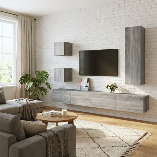meuble-tv-bibliotheque-bois-couleur-gris