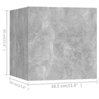Meuble TV Bibliothèque en Bois Gris Béton - 5 Pièces-Mon Meuble TV-Gris béton-60 cm-7