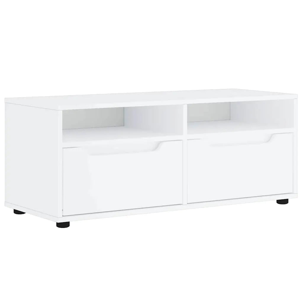 Meuble TV Blanc - 100 cm de Longueur-Mon Meuble TV-Blanc-1