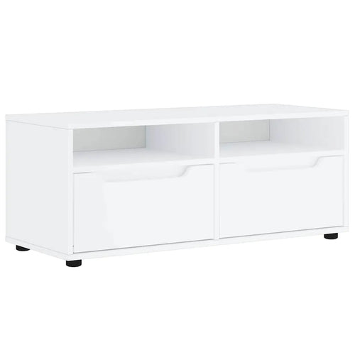 Meuble TV Blanc - 100 cm de Longueur-Mon Meuble TV-Blanc-1