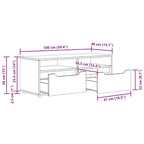 Meuble TV Blanc - 100 cm de Longueur-Mon Meuble TV-Blanc-12