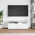 Meuble TV Blanc - 100 cm de Longueur-Mon Meuble TV-Blanc-2