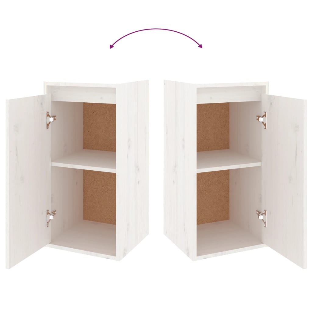 Meuble TV Blanc 160 cm en Pin Massif - 6 Pcs-Mon Meuble TV-Blanc-10