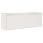 Meuble TV Blanc 160 cm en Pin Massif - 6 Pcs-Mon Meuble TV-Blanc-5