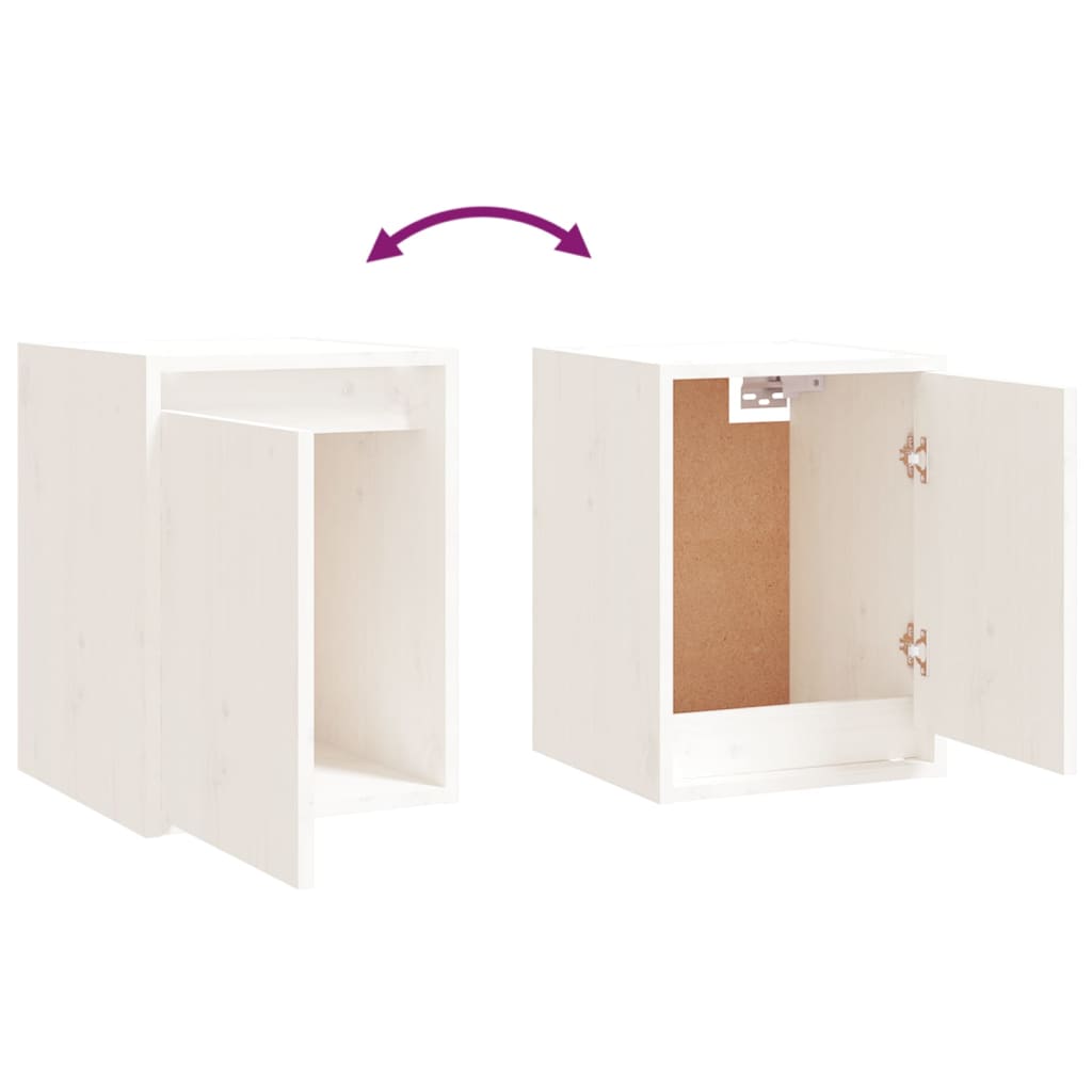 Meuble TV Blanc 160 cm en Pin Massif - 6 Pcs-Mon Meuble TV-Blanc-8