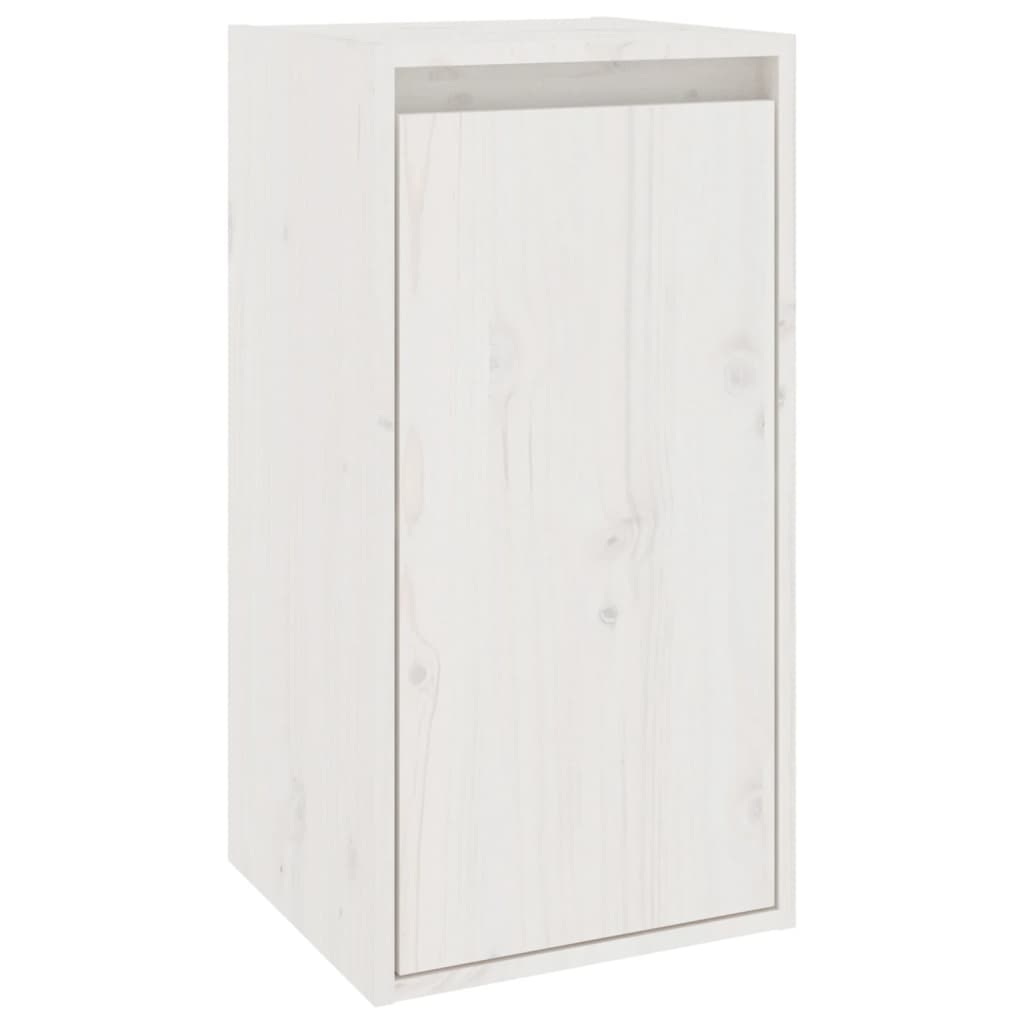 Meuble TV Blanc 160 cm en Pin Massif - 6 Pcs-Mon Meuble TV-Blanc-9