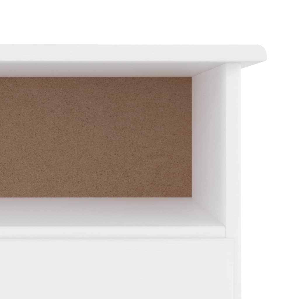 Meuble TV Blanc au Sol en Pin Massif - 100 cm-Mon Meuble TV-6