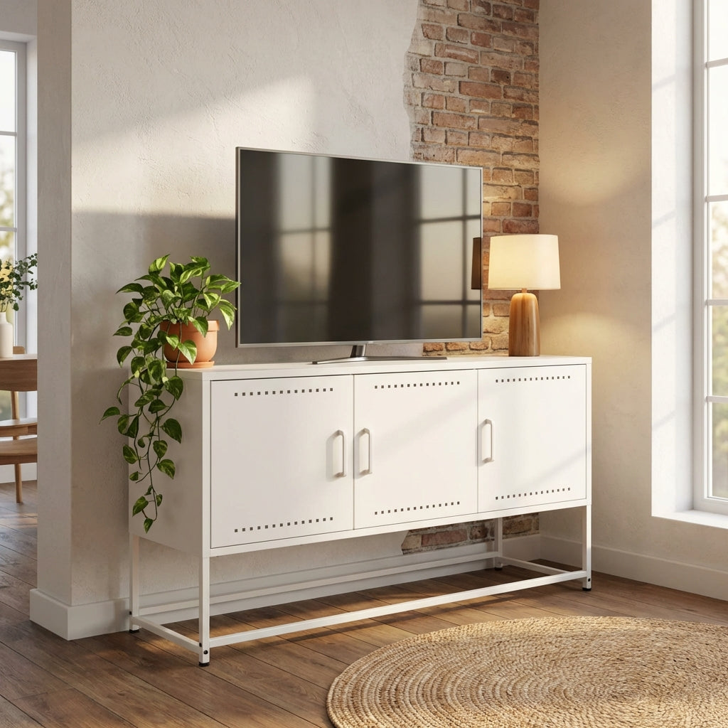 meuble-tv-blanc-avec-rangement-en-acier-100-5-cm-decor