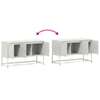 Meuble TV Blanc avec Rangement en Acier - 100,5 cm-Mon Meuble TV-Anthracite-1-10