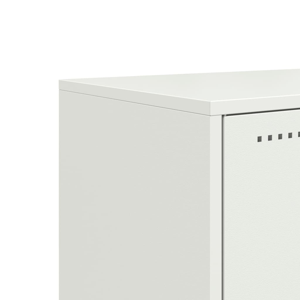 Meuble TV Blanc avec Rangement en Acier - 100,5 cm-Mon Meuble TV-Anthracite-1-11