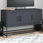 Meuble TV Blanc avec Rangement en Acier - 100,5 cm-Mon Meuble TV-Anthracite-1-13
