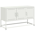 Meuble TV Blanc avec Rangement en Acier - 100,5 cm-Mon Meuble TV-Anthracite-1-2