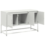 Meuble TV Blanc avec Rangement en Acier - 100,5 cm-Mon Meuble TV-Anthracite-1-9