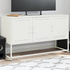 Meuble TV Blanc avec Rangement en Acier - 100,5 cm-Mon Meuble TV-Blanc-1-1