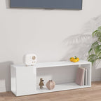 Meuble TV Blanc Brillant Design - 100 cm-Mon Meuble TV-1-100 x 24 x 32 cm-1