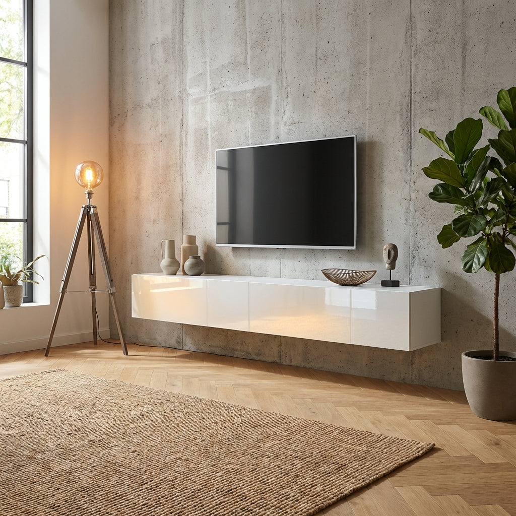 meuble-tv-blanc-brillant-en-bois-d-ingenierie-120-cm-decor