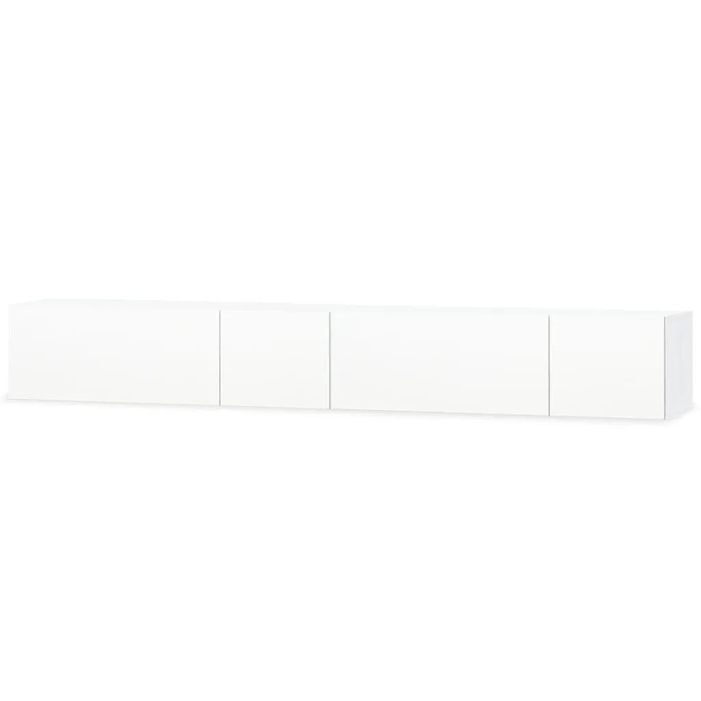 Meuble TV Blanc Brillant en Bois d'Ingénierie - 120 cm-Mon Meuble TV-1