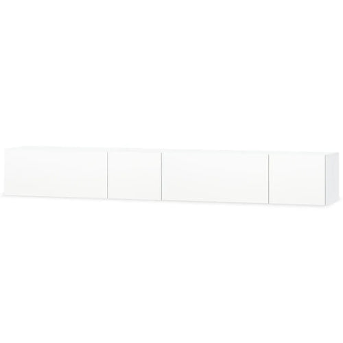 Meuble TV Blanc Brillant en Bois d'Ingénierie - 120 cm-Mon Meuble TV-1