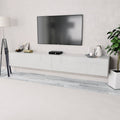 Meuble TV Blanc Brillant en Bois d'Ingénierie - 120 cm-Mon Meuble TV-2