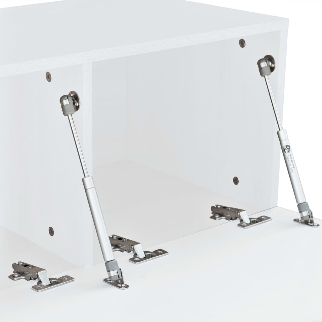 Meuble TV Blanc Brillant en Bois d'Ingénierie - 120 cm-Mon Meuble TV-5