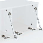 Meuble TV Blanc Brillant en Bois d'Ingénierie - 120 cm-Mon Meuble TV-5