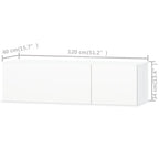 Meuble TV Blanc Brillant en Bois d'Ingénierie - 120 cm-Mon Meuble TV-6