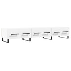 Meuble TV Blanc Brillant et Bois - 150 cm-Mon Meuble TV-Blanc brillant-1