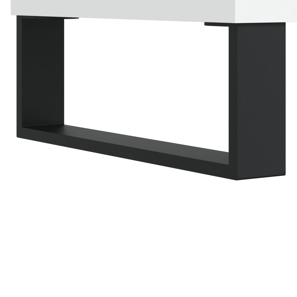 Meuble TV Blanc Brillant et Bois - 150 cm-Mon Meuble TV-Blanc brillant-10