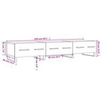 Meuble TV Blanc Brillant et Bois - 150 cm-Mon Meuble TV-Blanc brillant-12