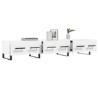Meuble TV Blanc Brillant et Bois - 150 cm-Mon Meuble TV-Blanc brillant-4
