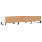 Meuble TV Blanc Brillant et Bois - 150 cm-Mon Meuble TV-Blanc brillant-8