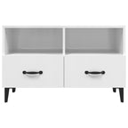 Meuble TV Blanc Brillant et Métal - 80 cm-Mon Meuble TV-Blanc brillant-1-6