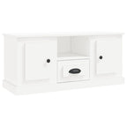 Meuble TV Blanc en Bois d'Ingénierie - 100 cm-Mon Meuble TV-Blanc brillant-1