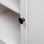 Meuble TV Blanc en Pin Massif - 120 cm-Mon Meuble TV-Blanc-8
