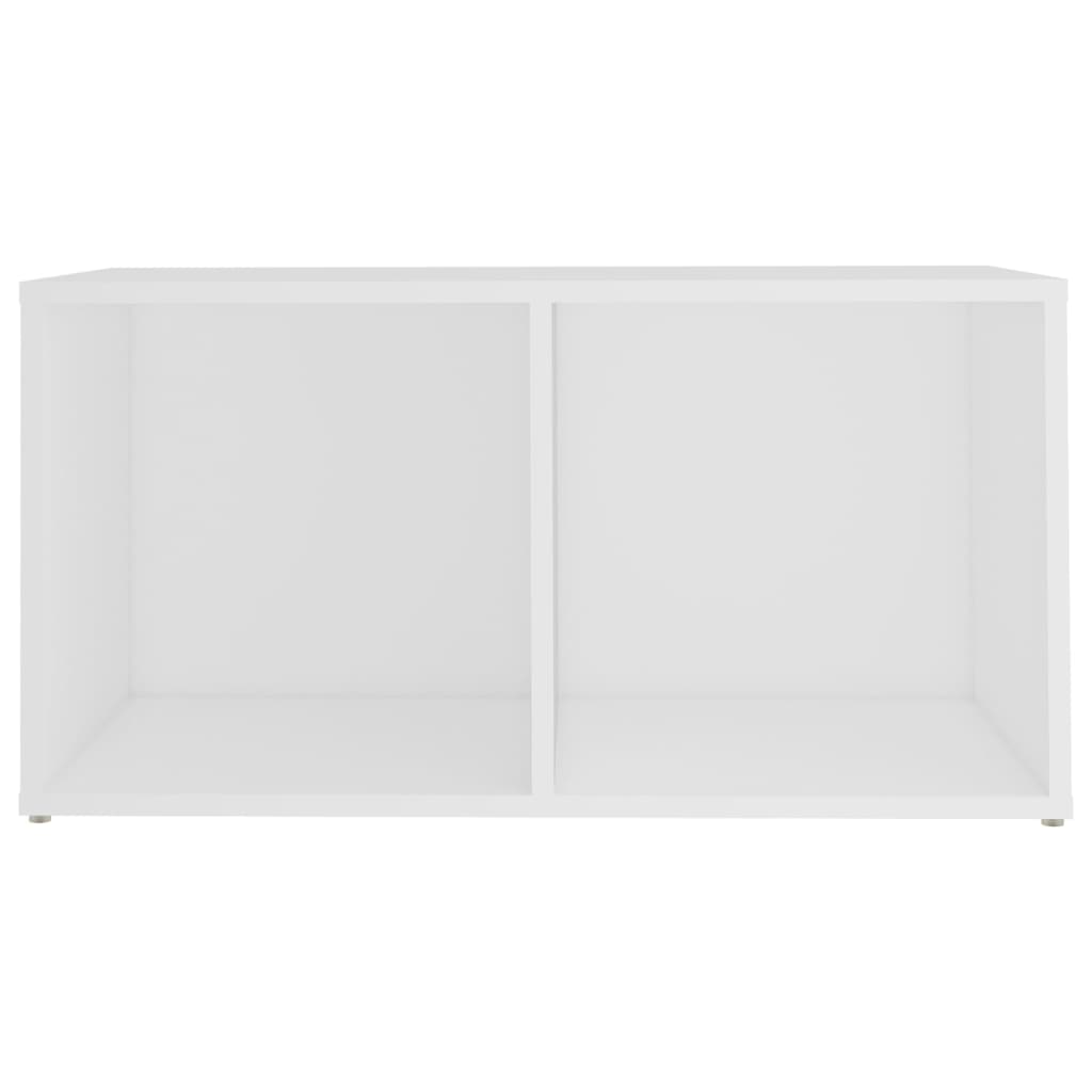 Meuble TV Blanc et Bois Bas - 2 Pièces-Mon Meuble TV-5