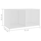 Meuble TV Blanc et Bois Bas - 2 Pièces-Mon Meuble TV-9