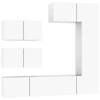 Meuble TV Blanc et Bois Naturel - 6 Pièces-Mon Meuble TV-1