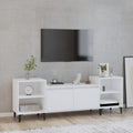Meuble TV Blanc et Métal - 160 cm-Mon Meuble TV-Blanc-1-1