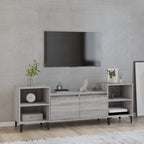 Meuble TV Blanc et Métal - 160 cm-Mon Meuble TV-Sonoma gris-1-15