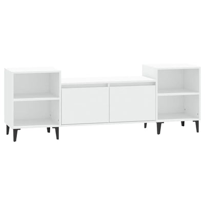 Meuble TV Blanc et Métal - 160 cm