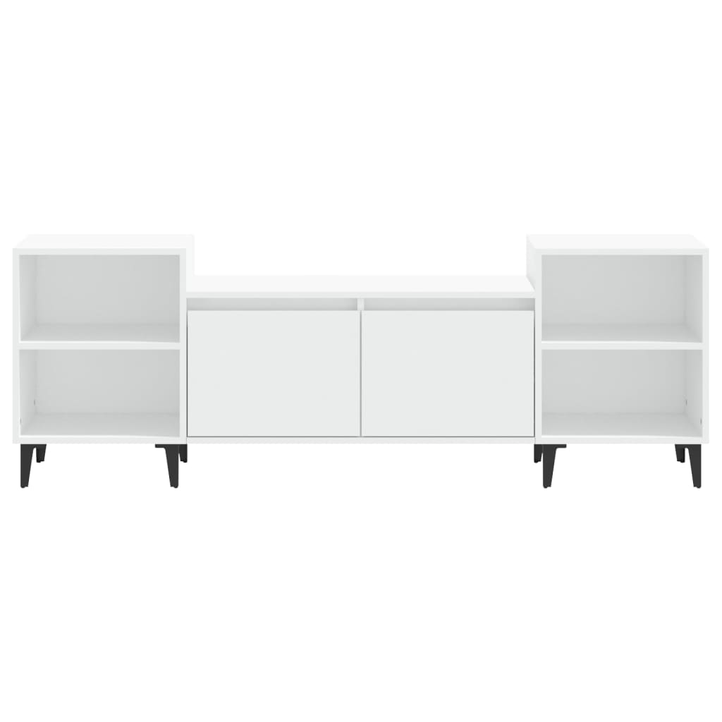 Meuble TV Blanc et Métal - 160 cm-Mon Meuble TV-Sonoma gris-1-5