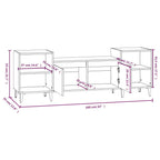 Meuble TV Blanc et Métal - 160 cm-Mon Meuble TV-Sonoma gris-1-9