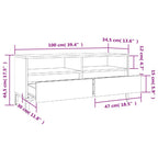 Meuble TV Blanc et Noir - 100 cm-Mon Meuble TV-10